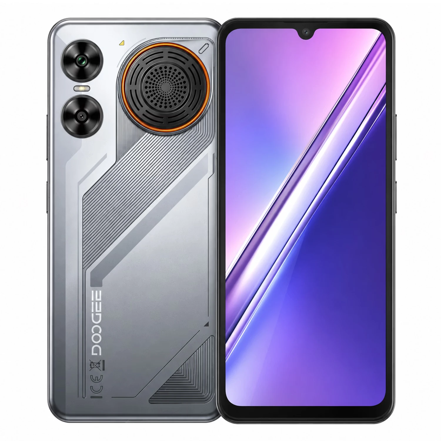Smartphone Doogee M30 VIP Edition 256GB 6GB RAM Dual SIM Tela 6.88" + Fone de Ouvido - Prata