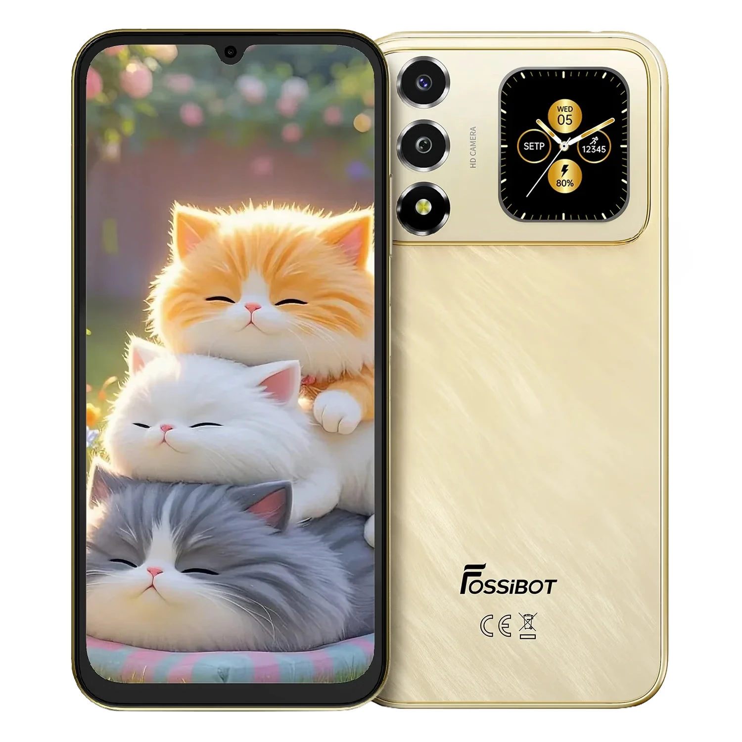 Smartphone Fossibot S7 128GB 4GB RAM Dual SIM Tela 6.9" - Dourado