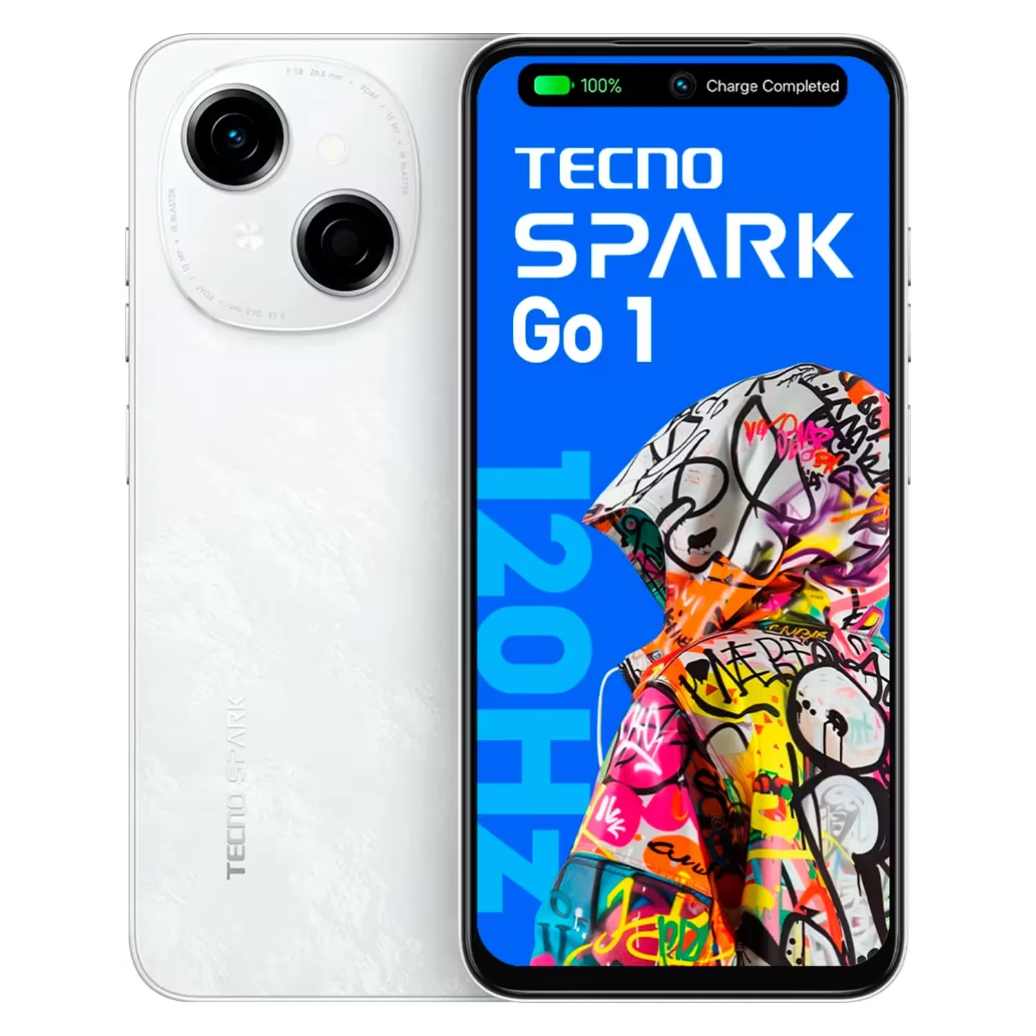 Smartphone Tecno Spark Go 1 KL4 128GB 4GB RAM Dual SIM Tela 6.67" - Branco