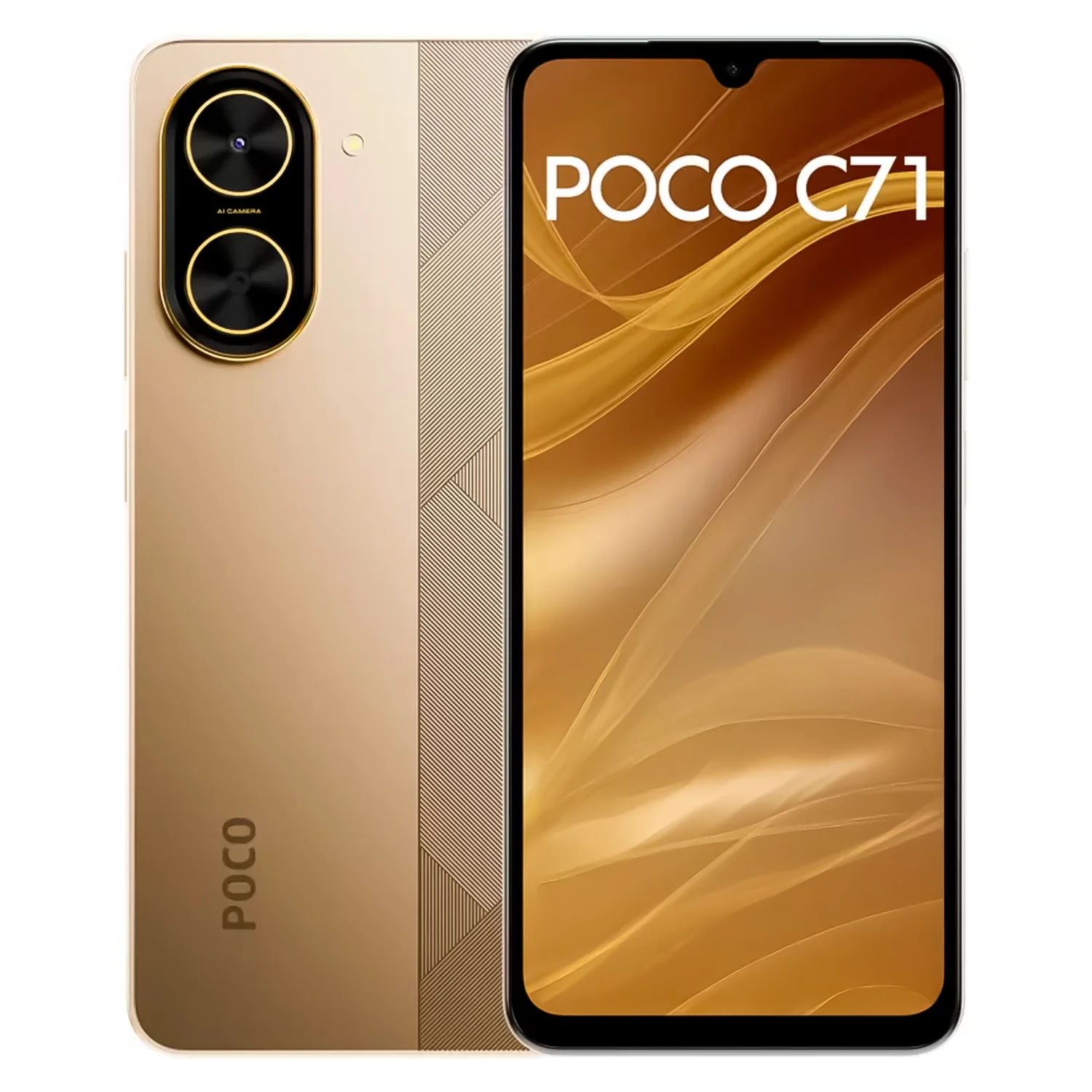 Smartphone Xiaomi Poco C71 Global 64GB 4GB RAM Dual SIM Tela 6.88" - Dourado