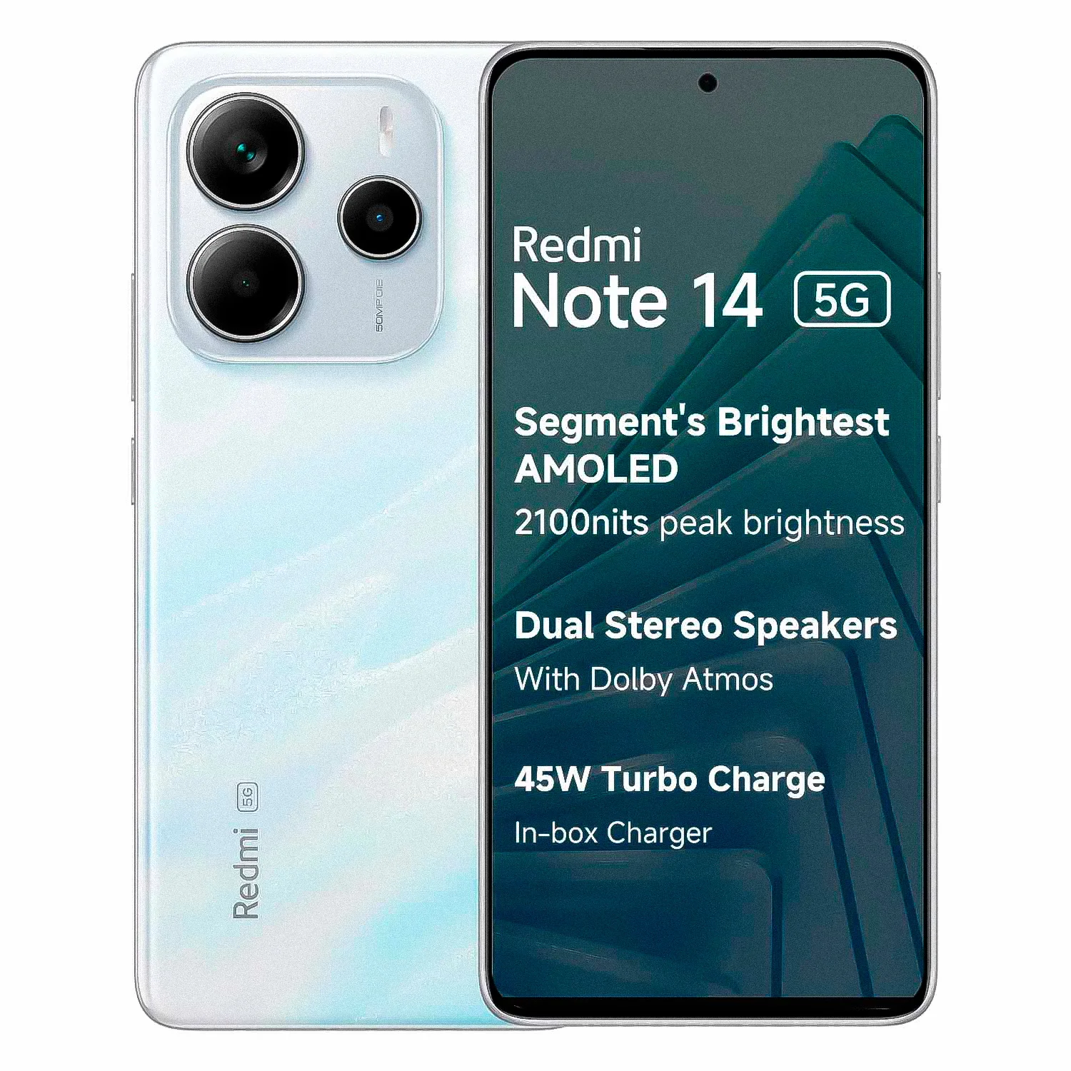 Smartphone Xiaomi Redmi Note 14 5G 128GB 8GB RAM Dual SIM Tela 6.67" Chinês - Branco
