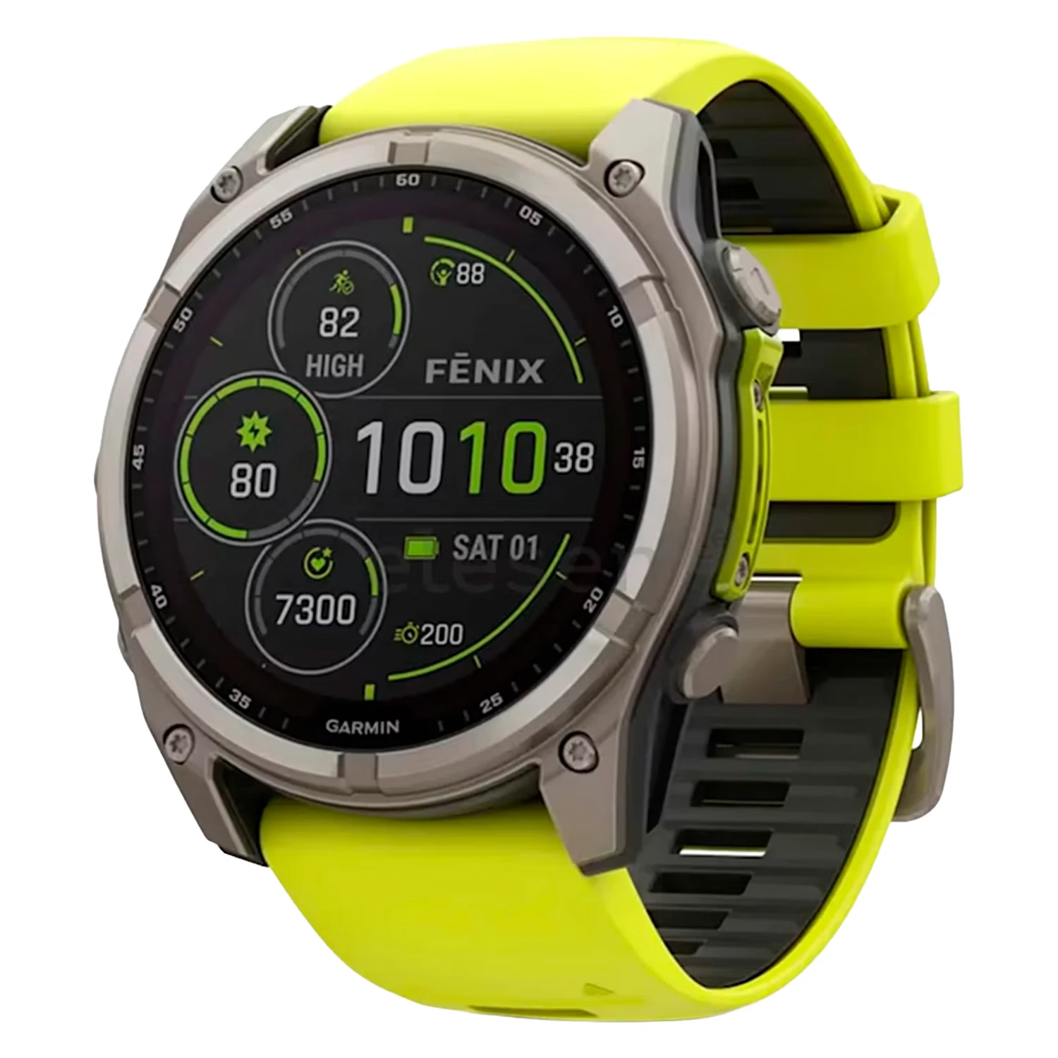 Smartwatch Garmin Fenix 8 Solar Sapphire 010-02907-21 51mm - Titânio Amarelo