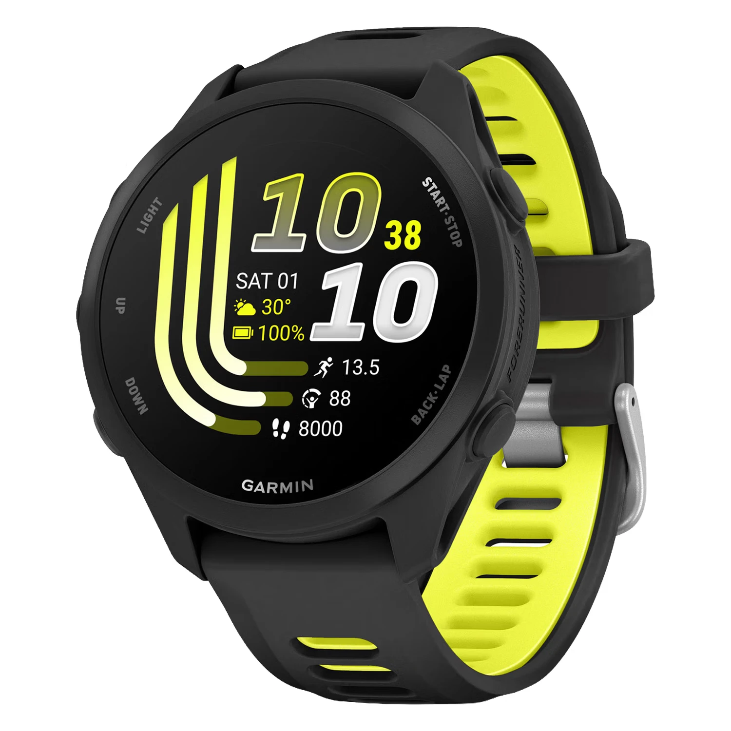Smartwatch Garmin Forerunner 170 Music 010-03920-10 - Preto e Amarelo
