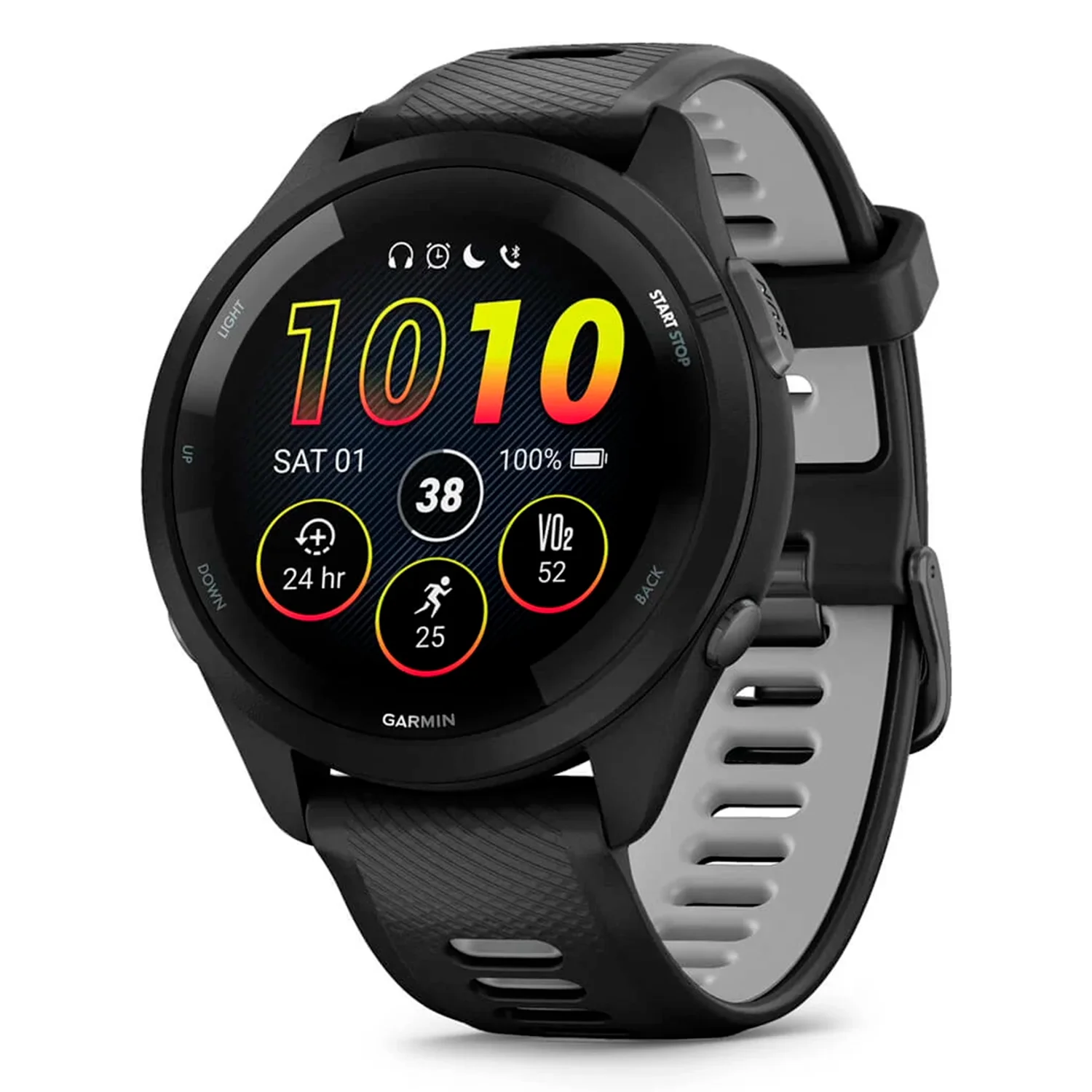 Smartwatch Garmin Forerunner 265 010-02810-30 - Preto e Cinza