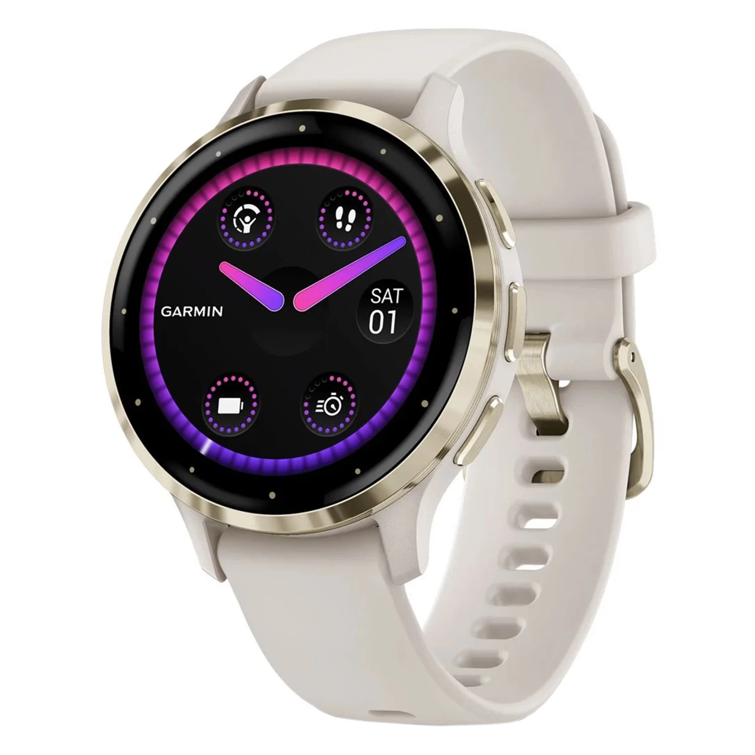Smartwatch Garmin Venu 3S 010-02785-04 41mm -  Branco Dourado