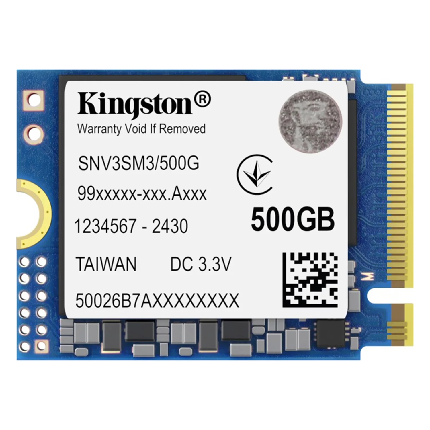 SSD M.2 Kingston NV3 500GB NVMe PCIe Gen 4 - SNV3SM3/500G