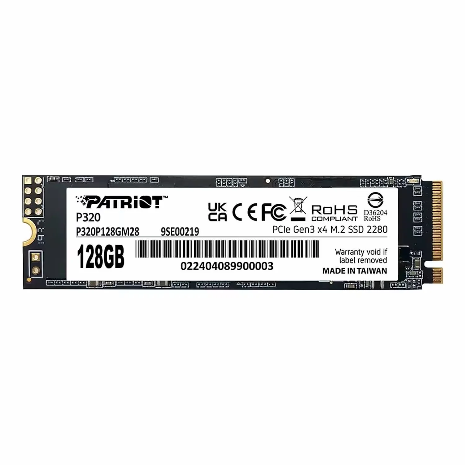 SSD M.2 Patriot 128GB NVMe PCIe Gen 3 - P320P128GM28