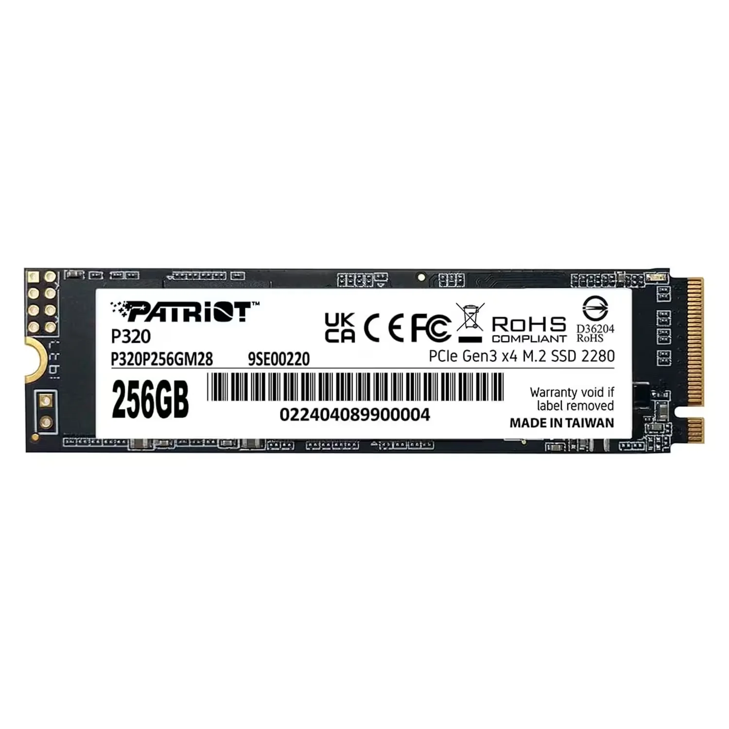 SSD M.2 Patriot 256GB NVMe PCIe Gen 3 - P320P256GM28