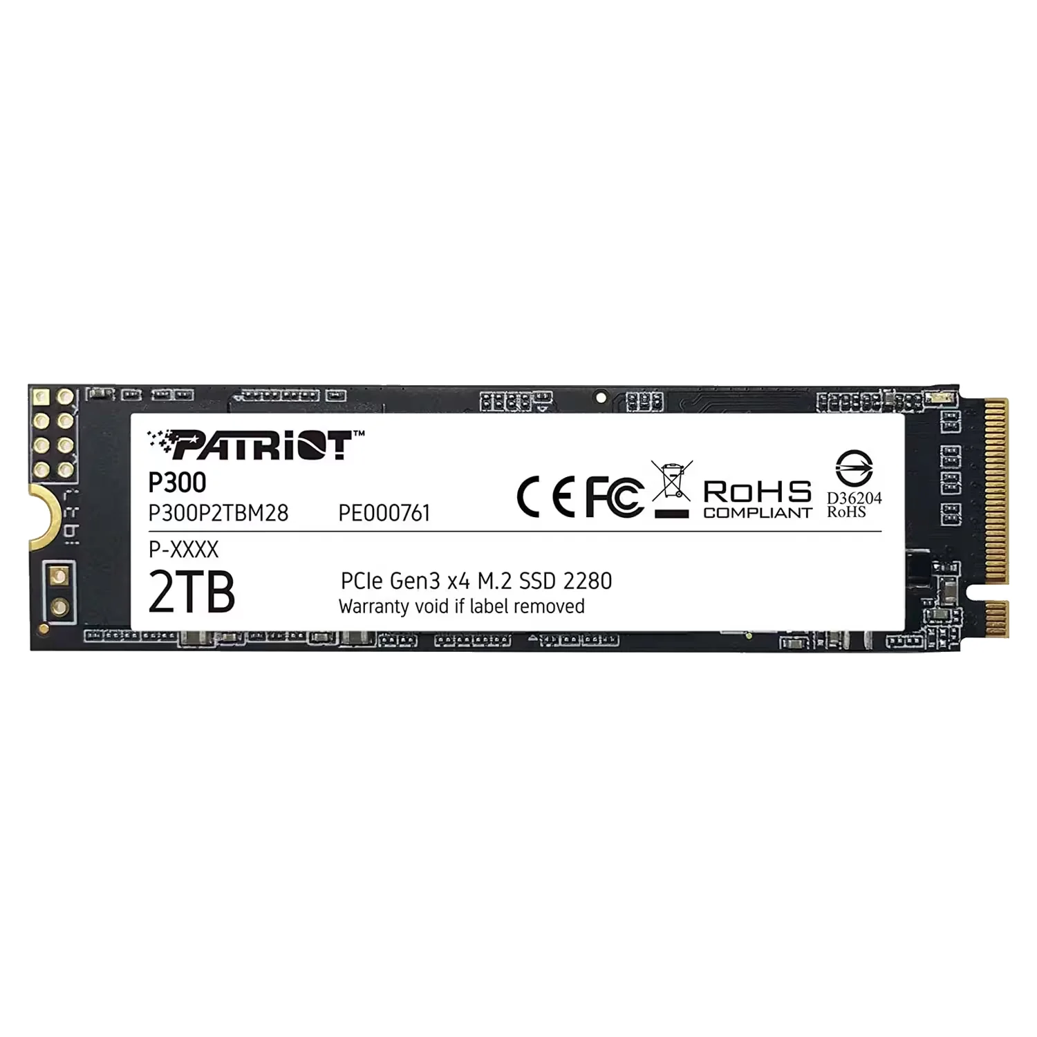 SSD M.2 Patriot P300 2TB NVMe PCIe Gen3 - P300P2TBM28