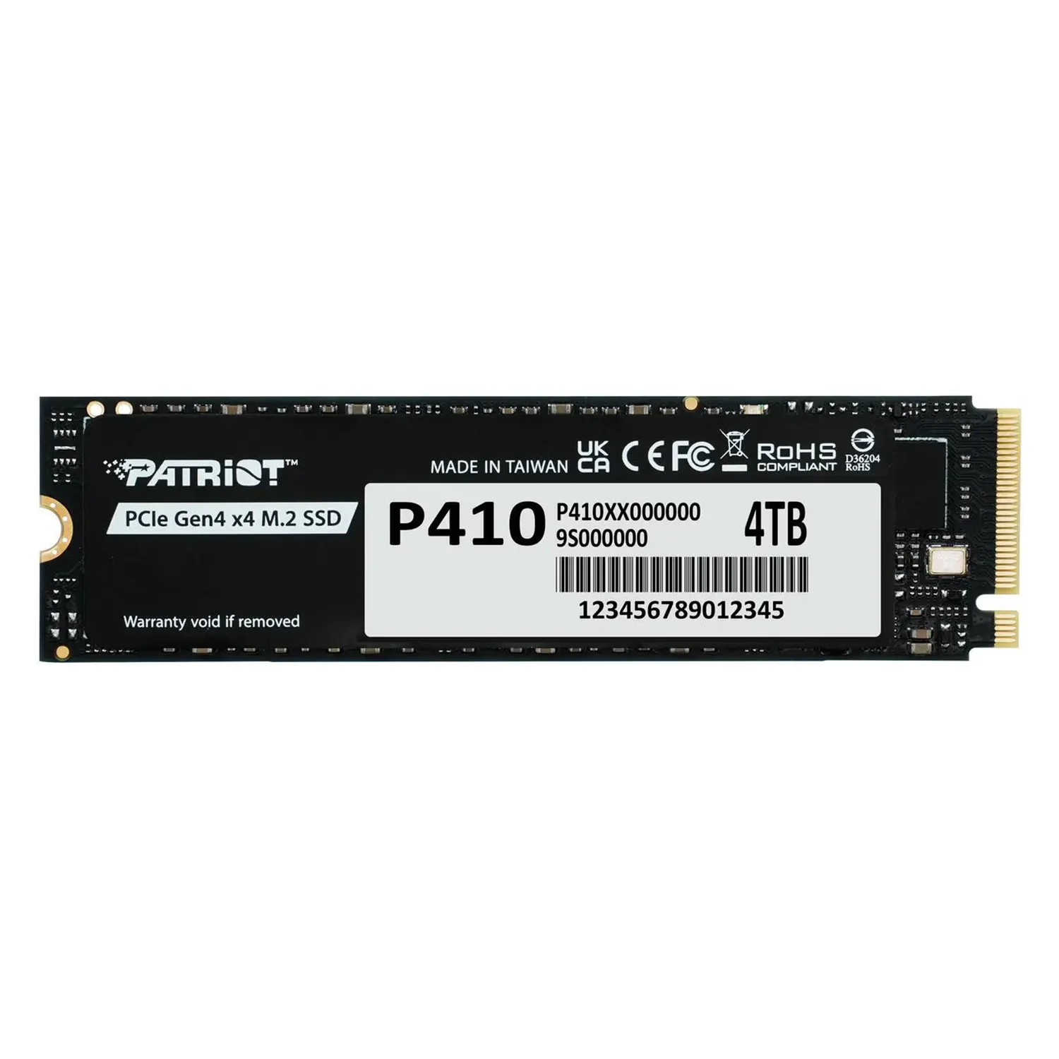 SSD M.2 Patriot P410 4TB NVMe PCIe Gen4 - P410P4TBM28H