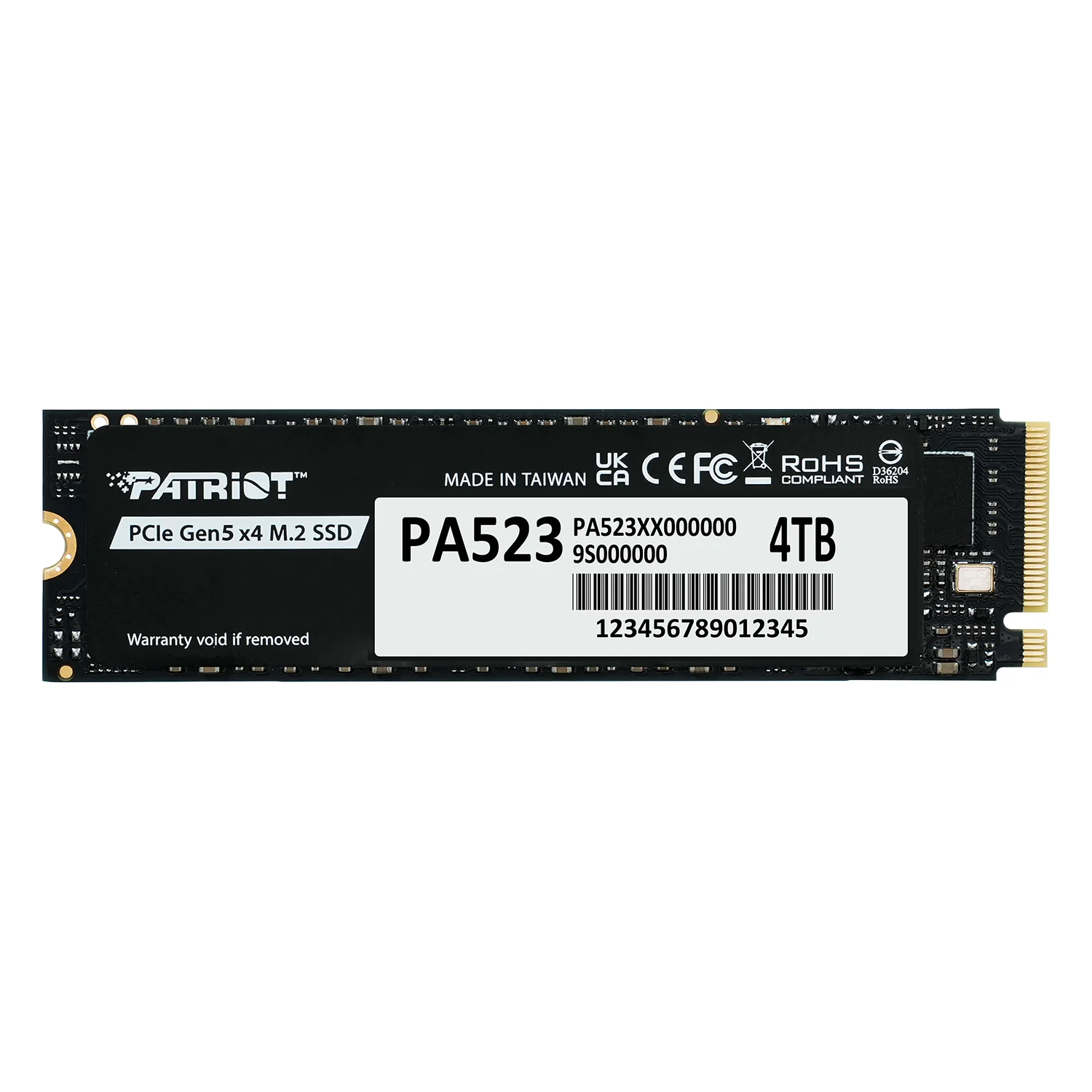 SSD M.2 Patriot PA523 4TB NVMe PCIe Gen5 - PA523P4TBM28H