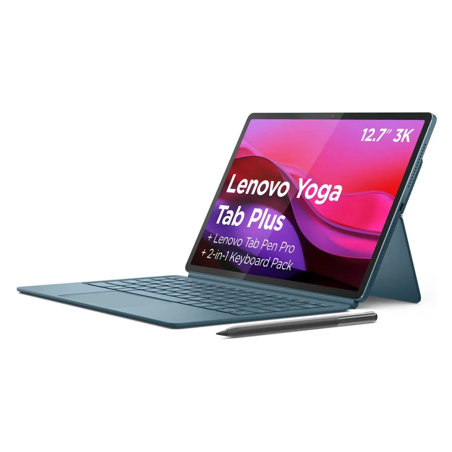 Tablet Lenovo Yoga Plus TB520FU Tela 12.7" 256GB 12GB RAM + Teclado + Caneta - Verde Azulado