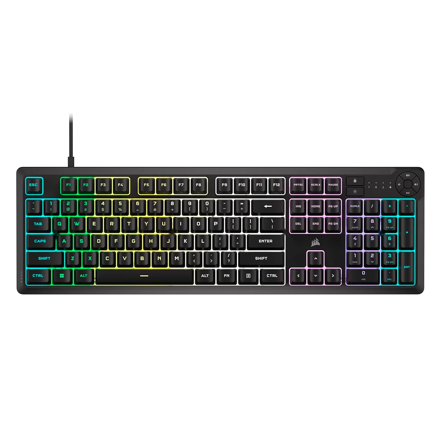 Teclado Gamer Corsair K55 Core CH-9226C65-NA USB RGB Inglês - Preto