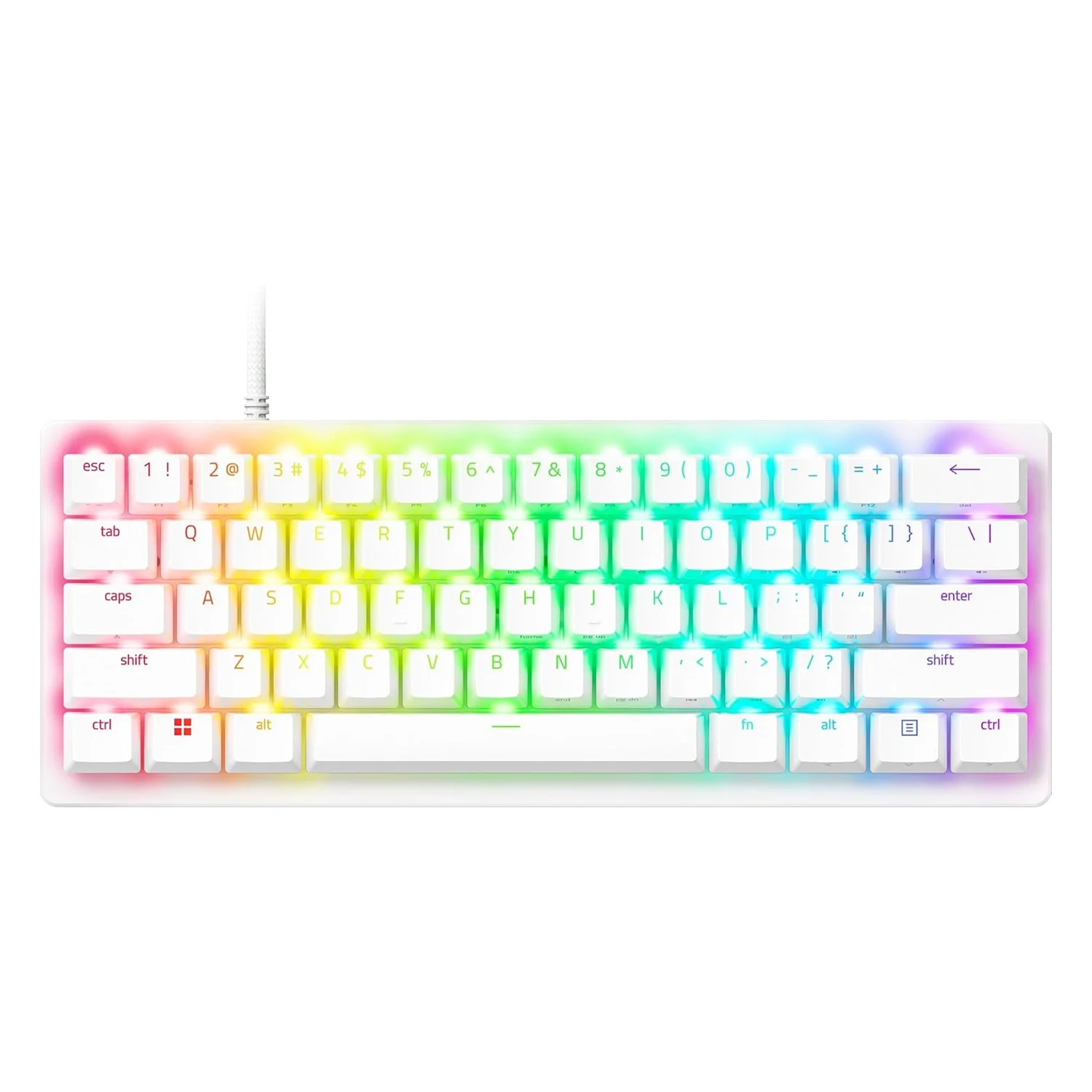 Teclado Gamer Razer Huntsman V3 Pro Mini RZ03-04991800-R3U1 RGB USB-C - Branco
