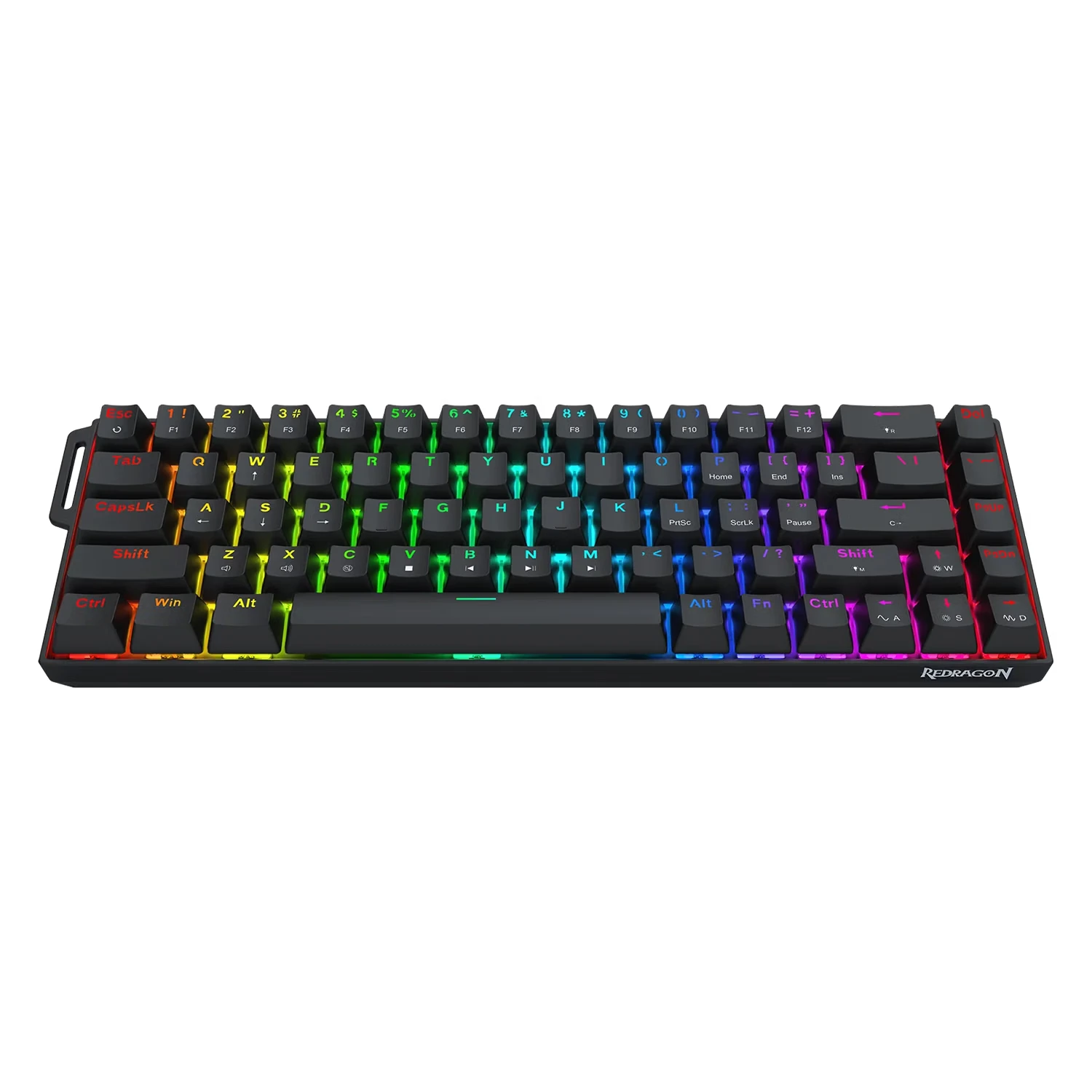 Teclado Gamer Redragon Castor Pro Portable 60% Mecânico Sem Fio - Preto