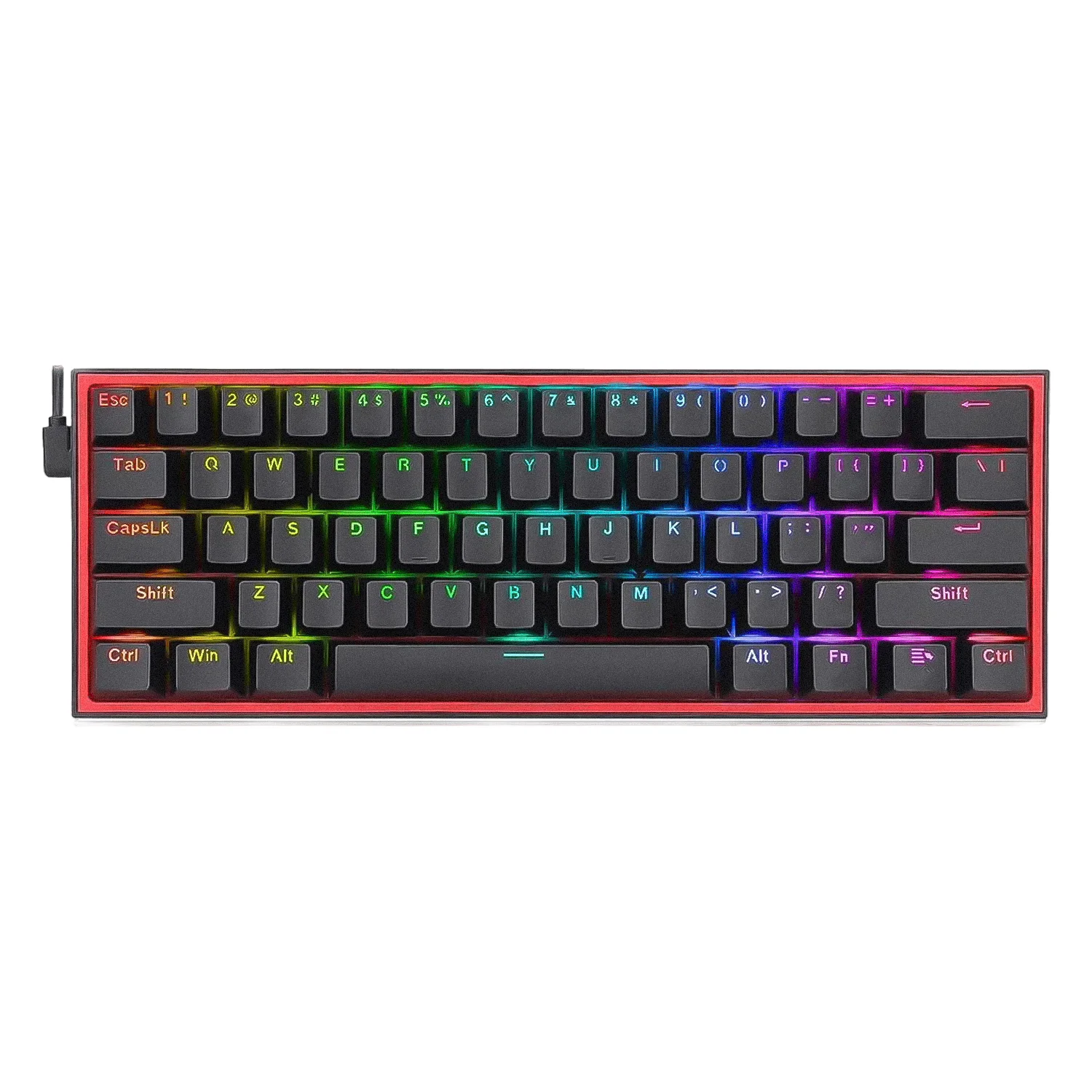 Teclado Gamer Redragon Fizz K617 RGB USB-C - Preto