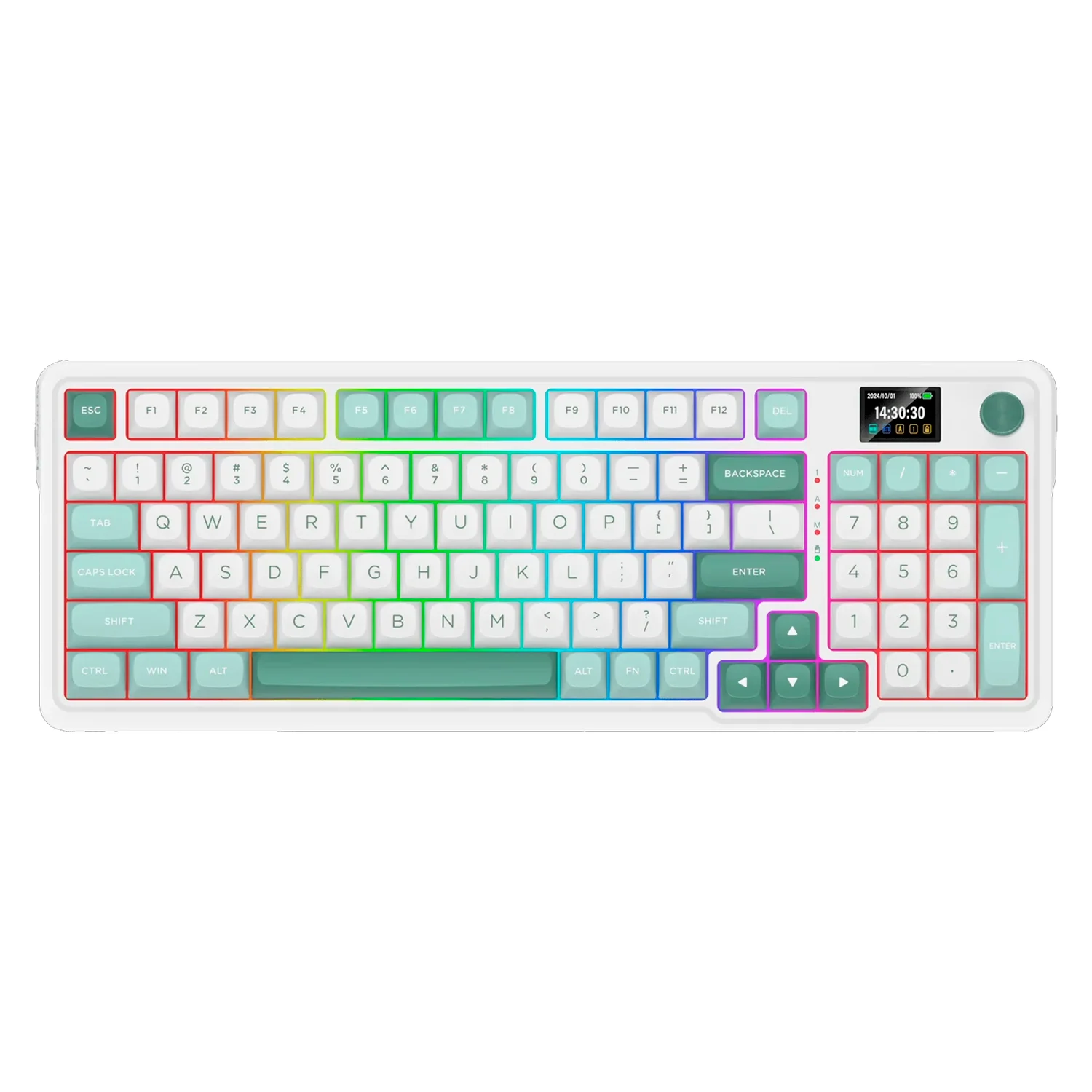 Teclado Gamer Redragon Galatin Pro K719WGB RGB Sem Fio - Branco