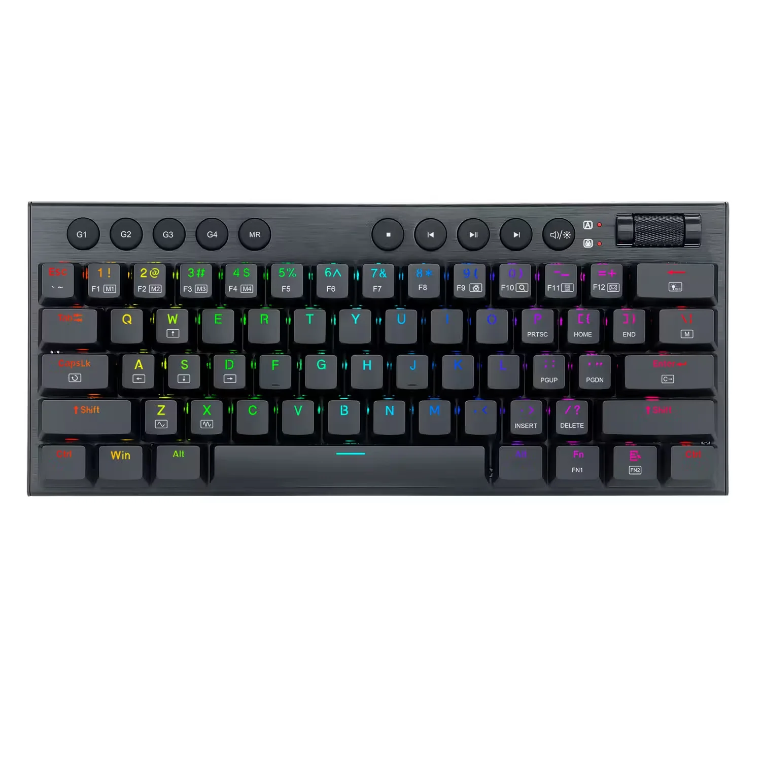 Teclado Gamer Redragon Horus Mini K632-RGB Switch Red Layout 60% - Preto