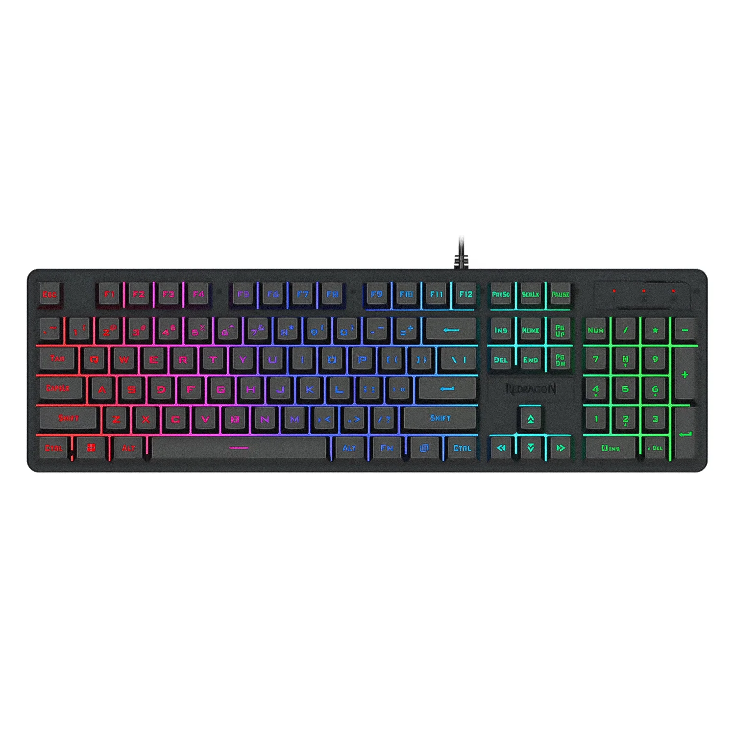 Teclado Gamer Redragon K521RGB Netherbane USB Inglês - Preto