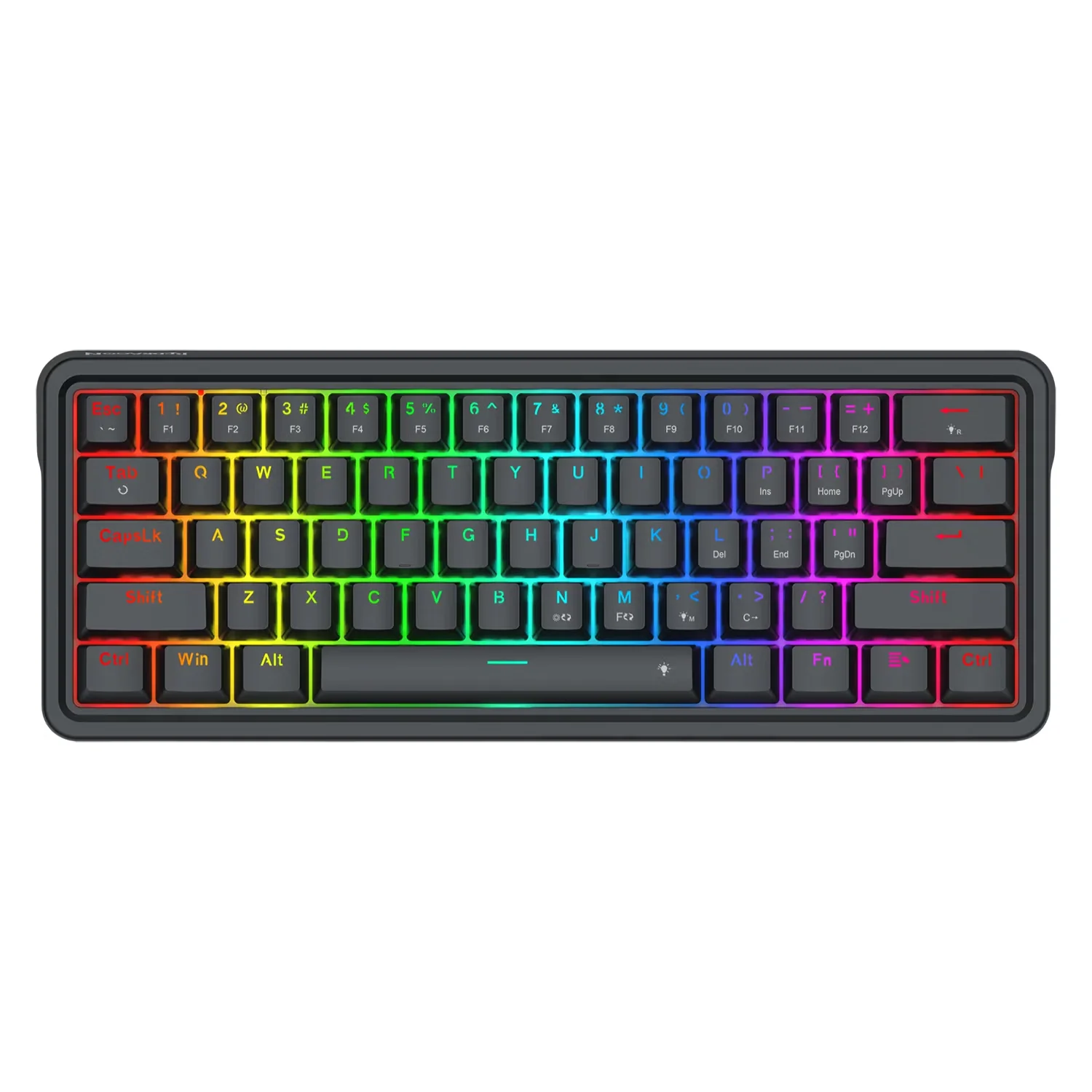 Teclado Gamer Redragon K722-RGB Ironguard USB Inglês - Preto