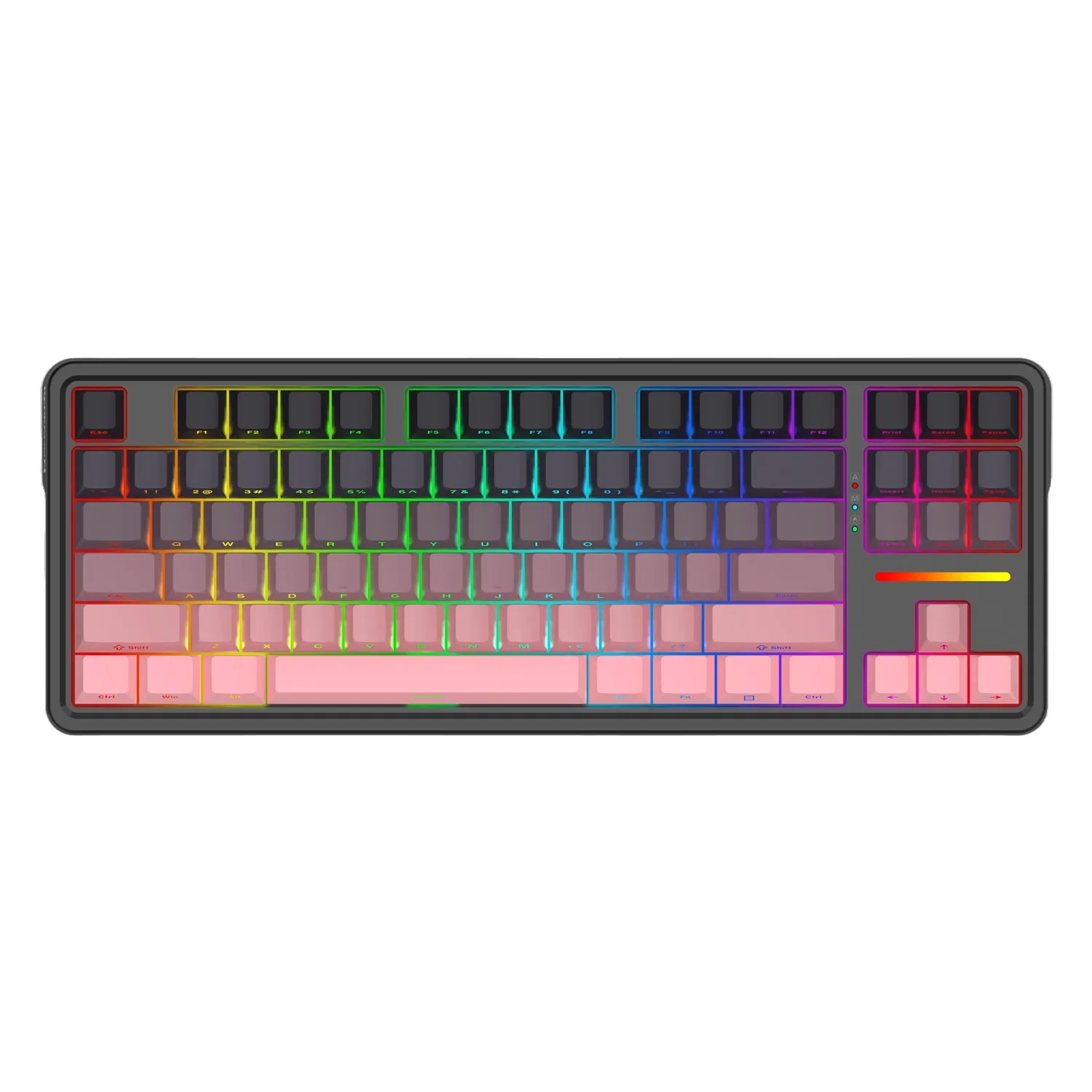 Teclado Gamer Redragon K728SP RGB Pro Antonium Sem Fio Inglês - Rosa