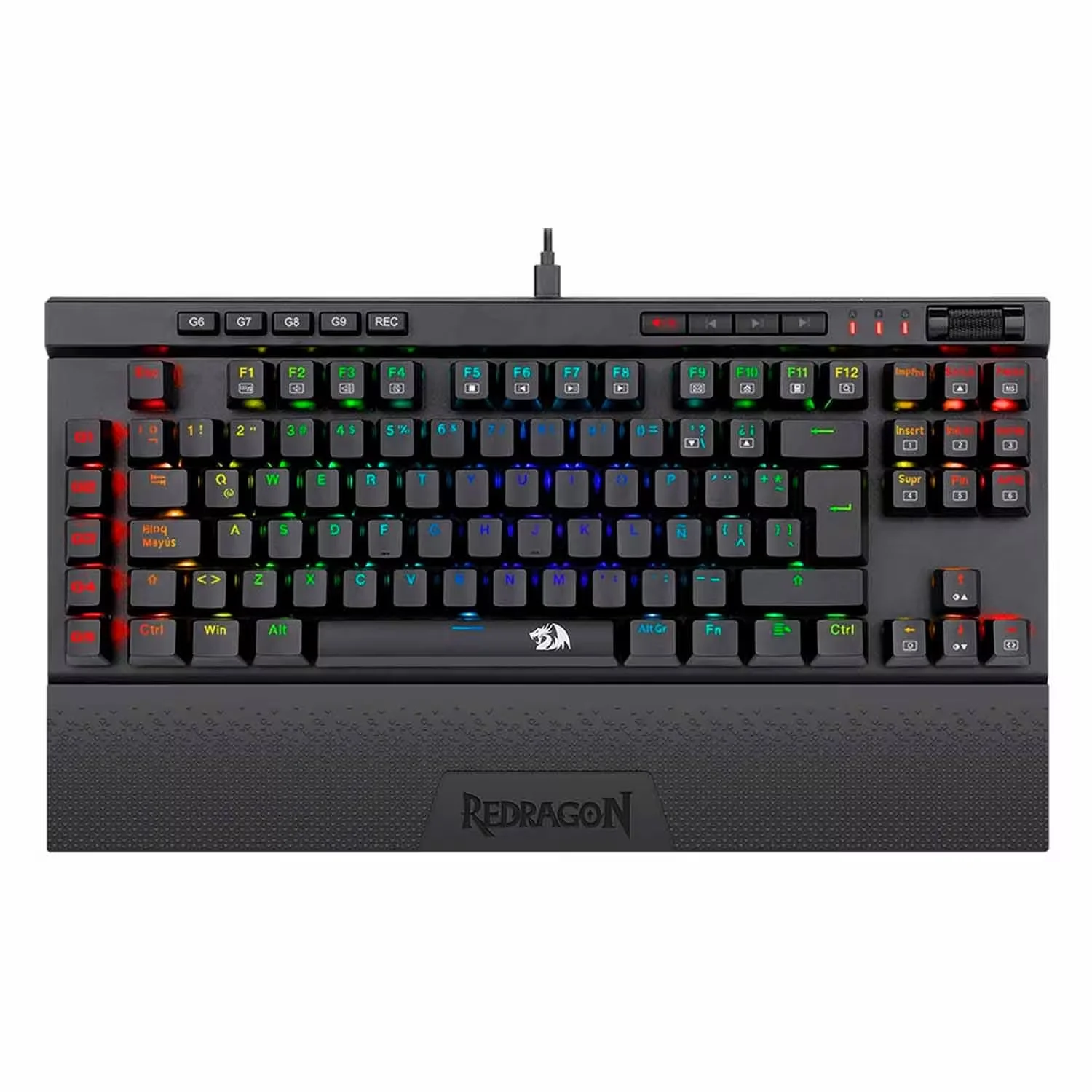 Teclado Gamer Redragon Magic Wand Pro K587RGB-PRO RGB Switch Red USB - Preto