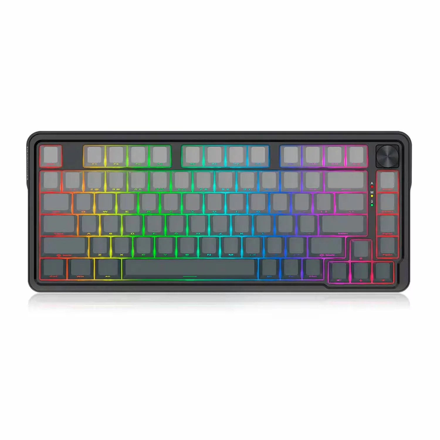 Teclado Gamer Redragon Ucal Pro K673SP RGB Layout 75% Wired Wireless - Cinza