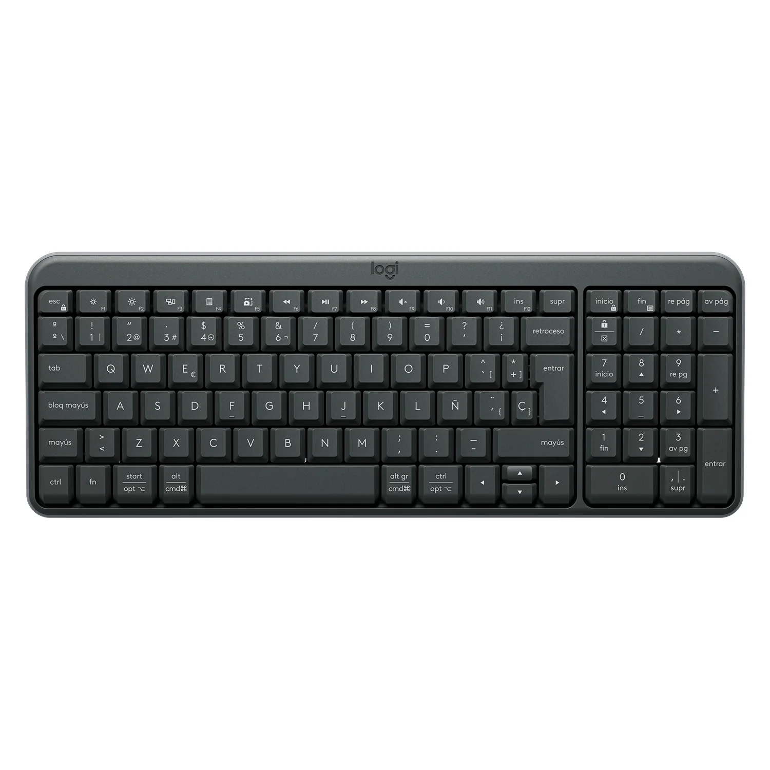 Teclado Logitech K250 920-013445 Sem Fio Espanhol - Grafite