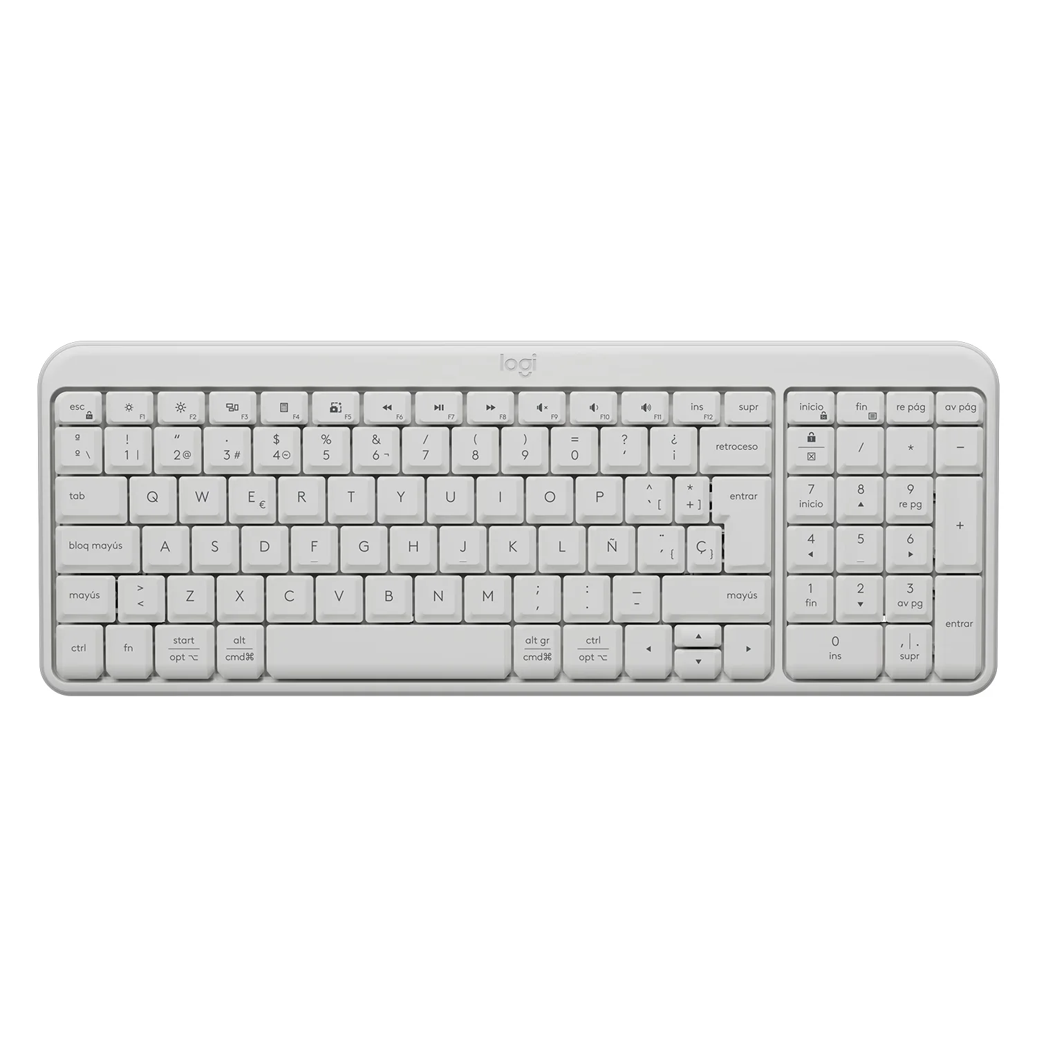 Teclado Logitech K250 920-013446 Sem Fio Espanhol - Branco
