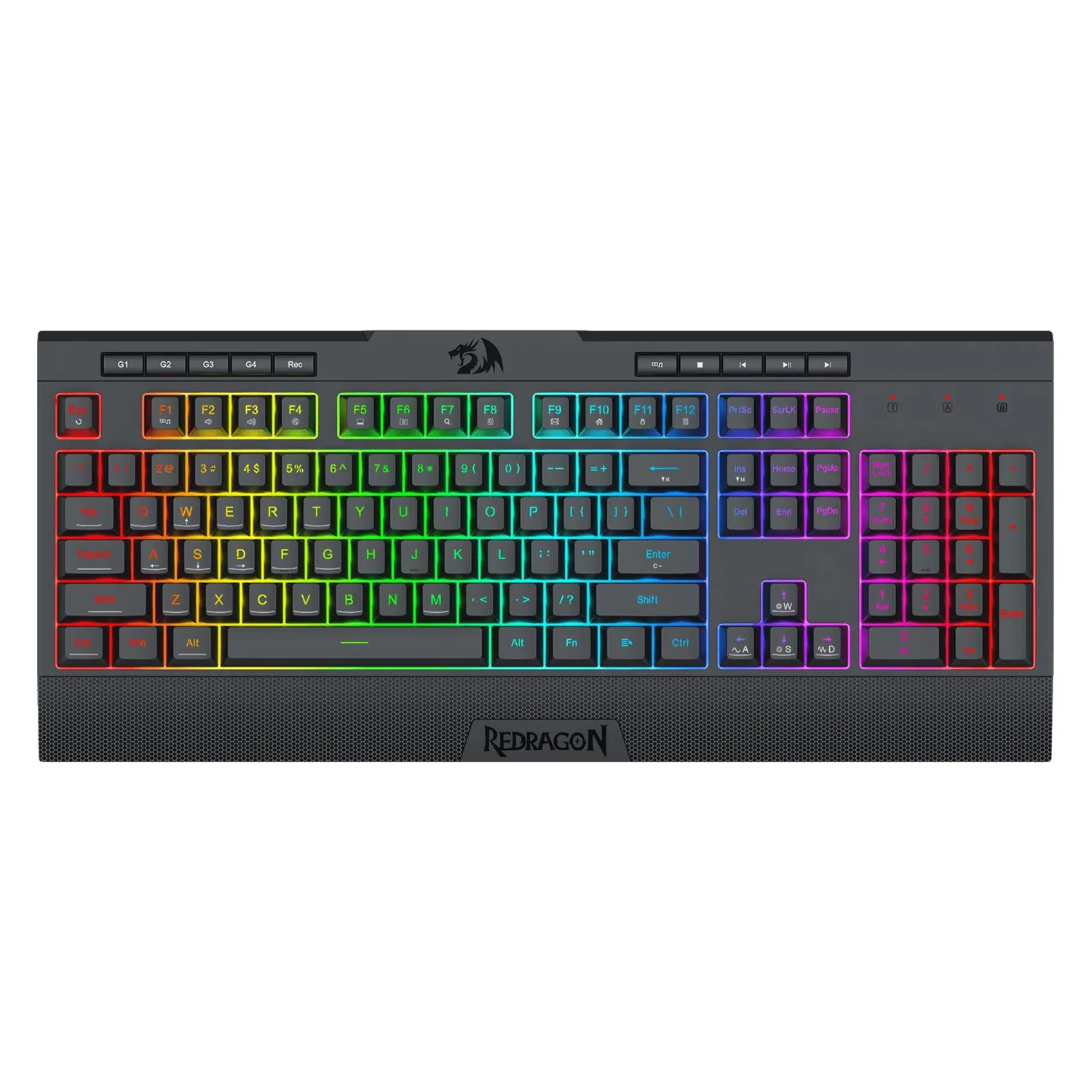 Teclado Redragon Shiva Lite K525RGB Inglês USB - Preto