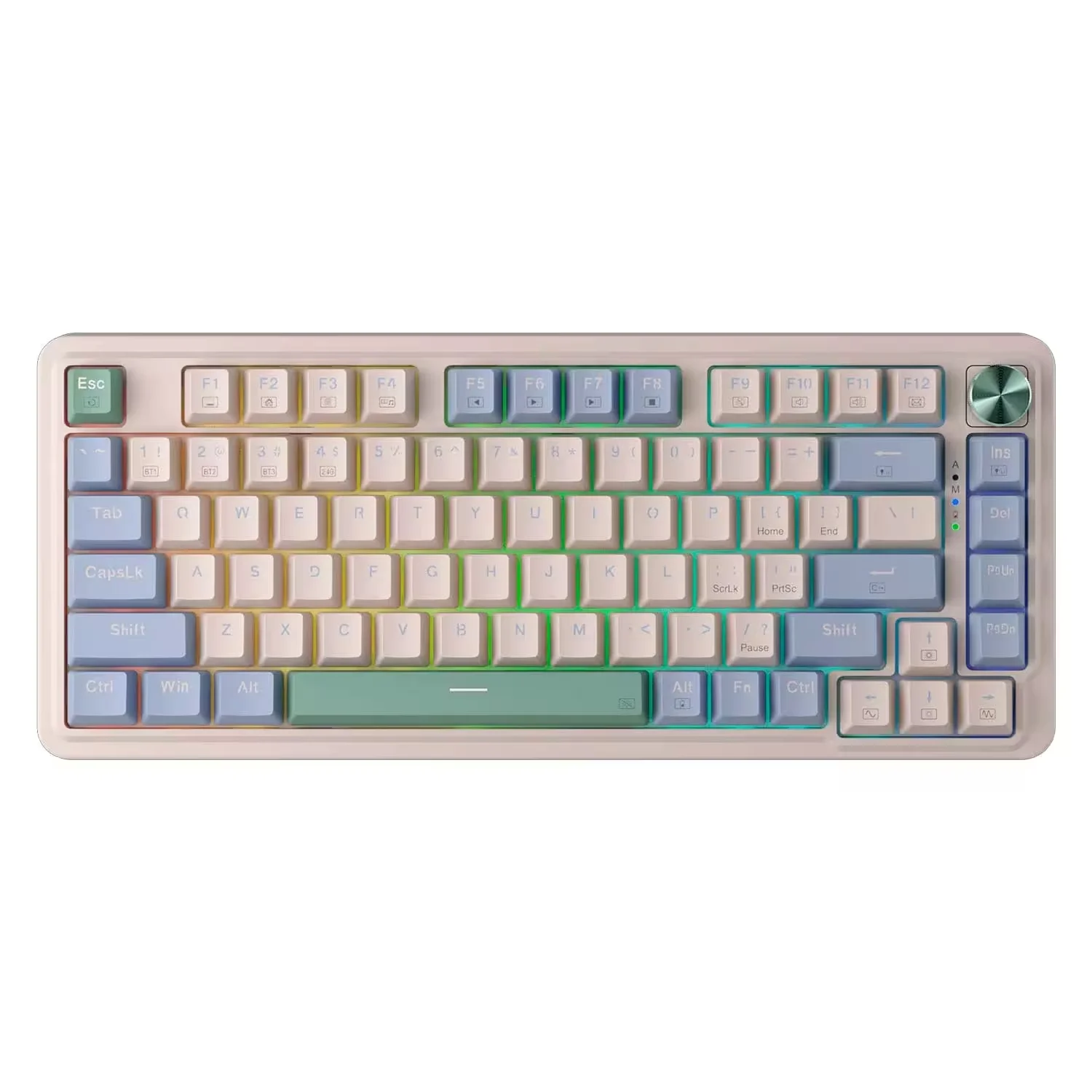 Teclado Redragon UCAL K673 Pro K673CPG RGB Switch Red Layout 75% Sem Fio - Preto