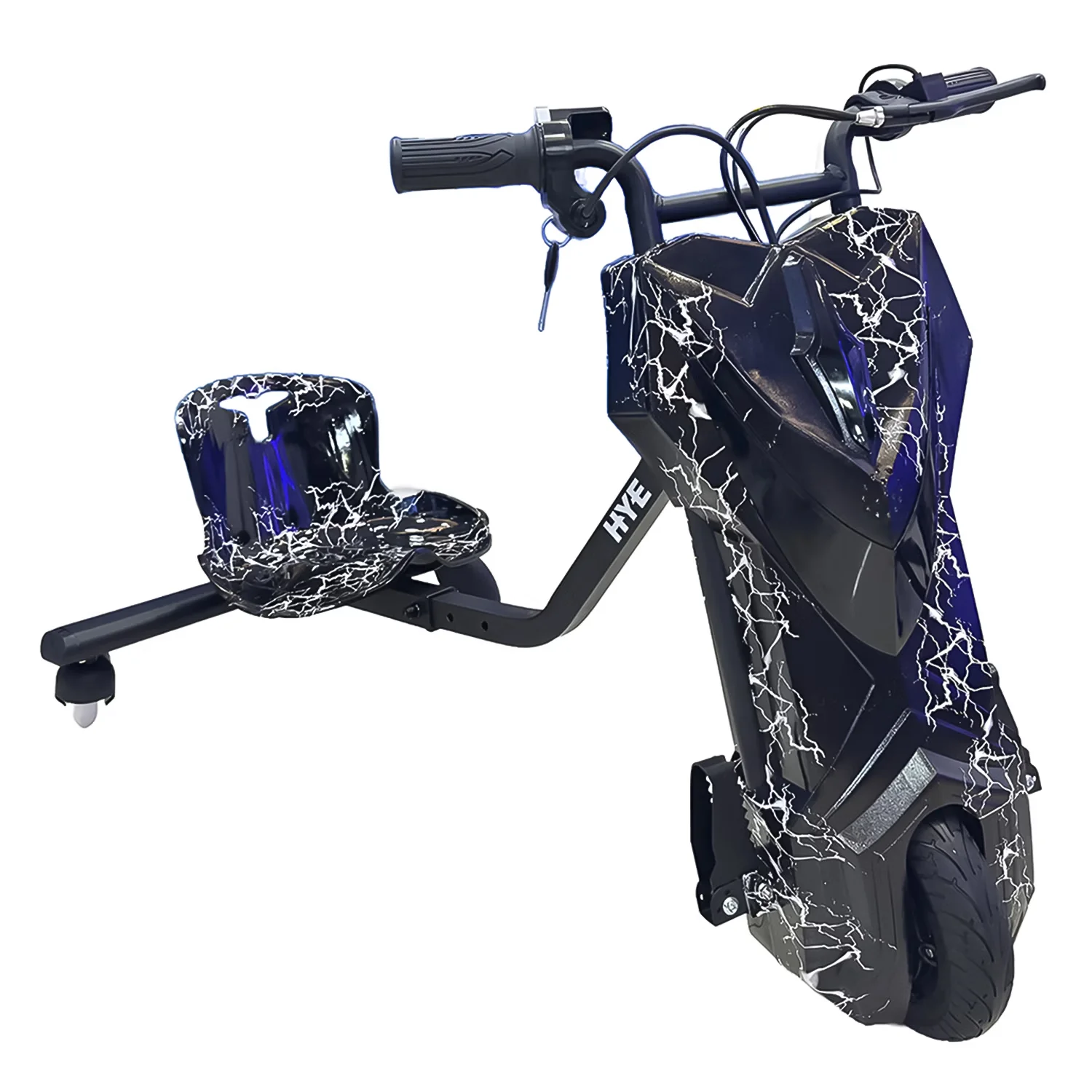 Triciclo Elétrico HYE HY-TR02 8.5" 250W - Preto Branco