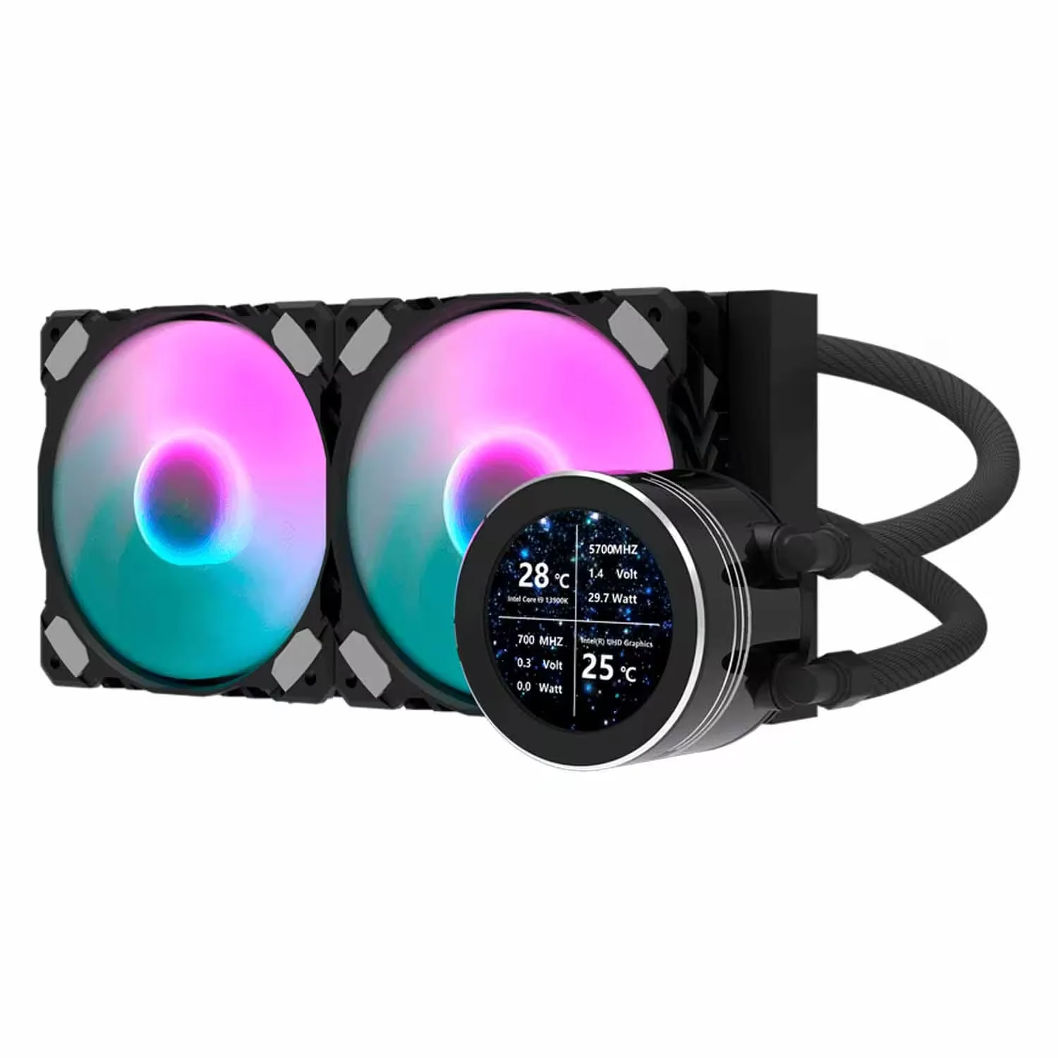 Water Cooler para Processador darkFlash Nebula DN240S RGB - Preto